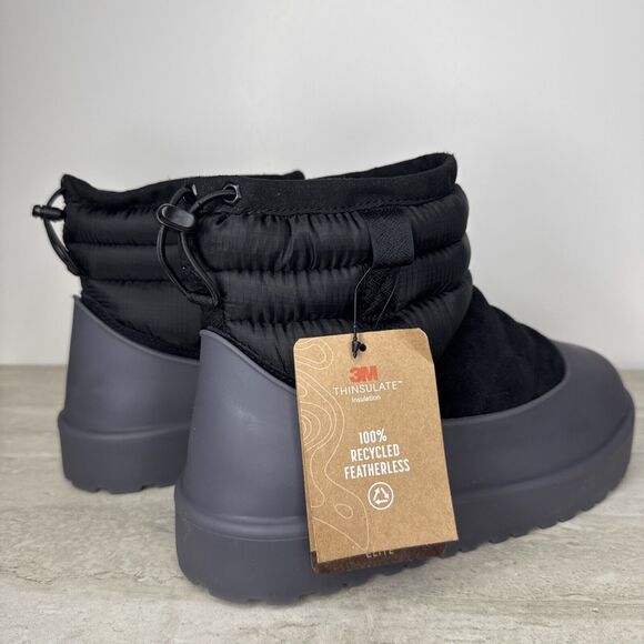 UGG Classic Mini Pull-On Weather Black Suede Sheepskin Boots Men\'s Size 8 main image 9
